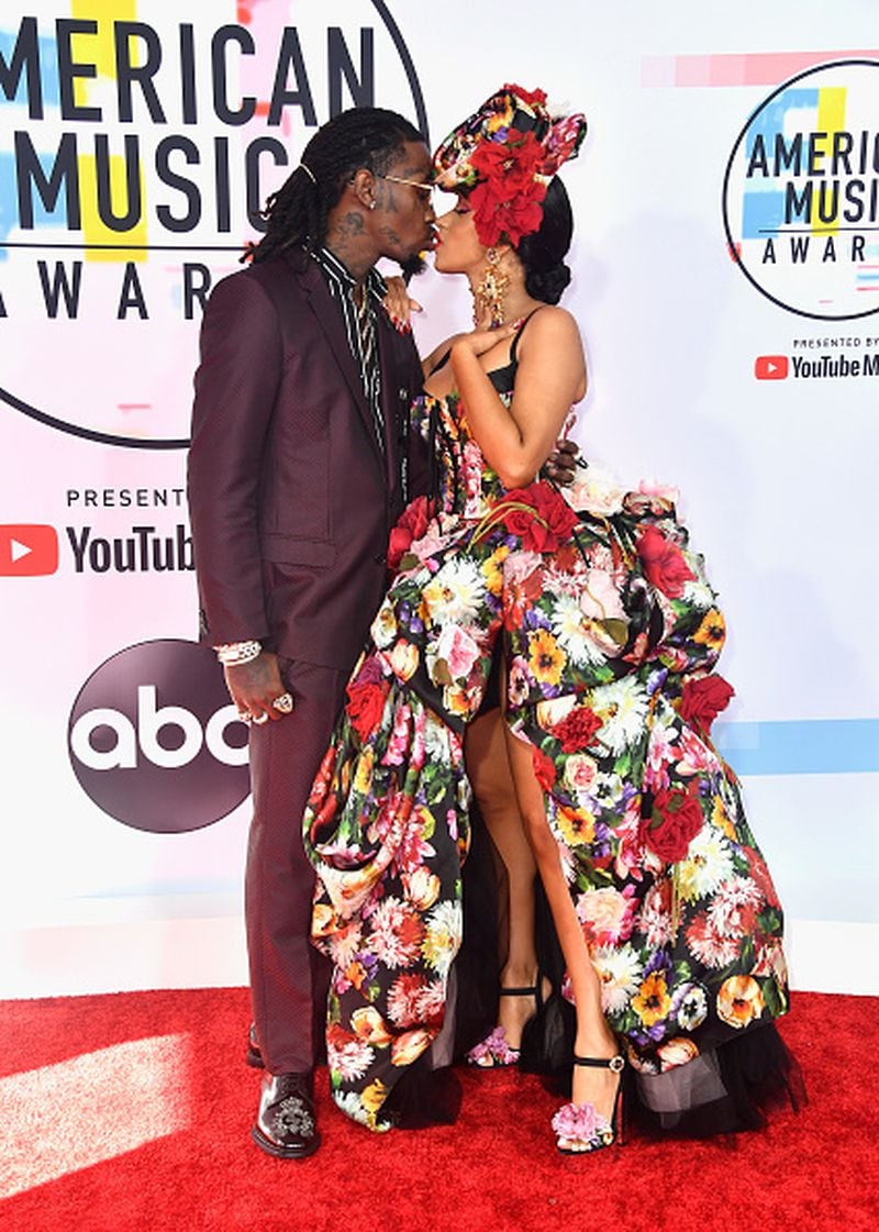 LOS ANGELES, CA - OCTOBER 09:  Offset (L) and Cardi B attend the 2018 American Music Awards at Microsoft Theater on October 9, 2018 in Los Angeles, California.  (Photo by Frazer Harrison/Getty Images)