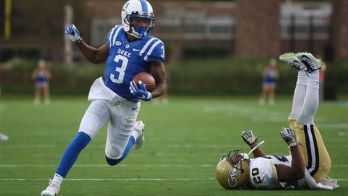 Duke wide receiver T.J. Rahming is one of 56 former McEachern players who played college football in 2018. McEachern had more  players in college football this past season than any other Georgia school.