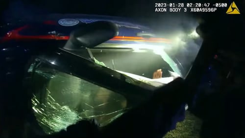 Atlanta police worked quickly to save a man from a crashed patrol vehicle just seconds before a train struck the car. The man is accused of stealing the police car.