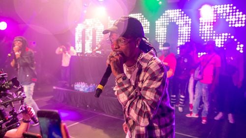 Quavo from the group Migos performs at the Quality Control Showcase at the Youtube Coppertank venue during the 2017 SXSW Convention March 17.