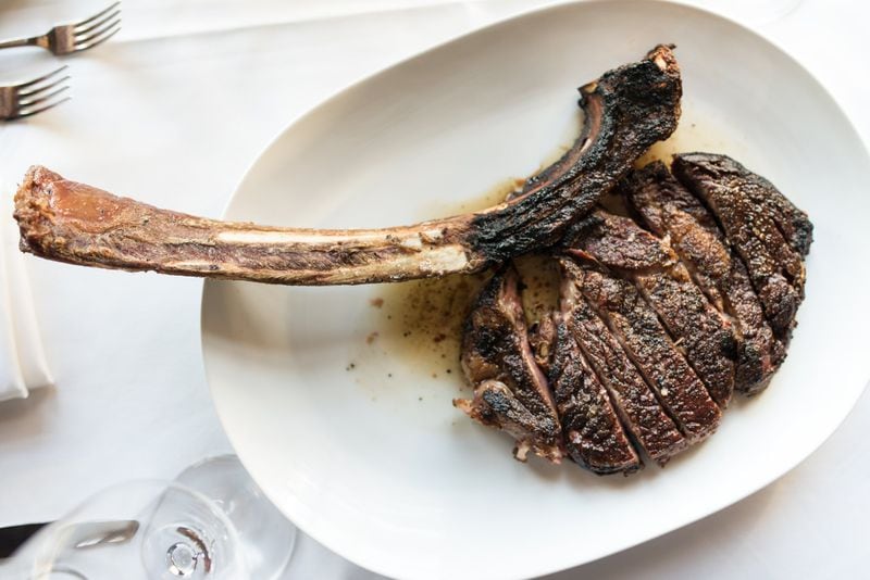 The 40-ounce Tomahawk Chop for two, a 30-day, dry-aged steak, is impressive. CONTRIBUTED BY MIA YAKEL