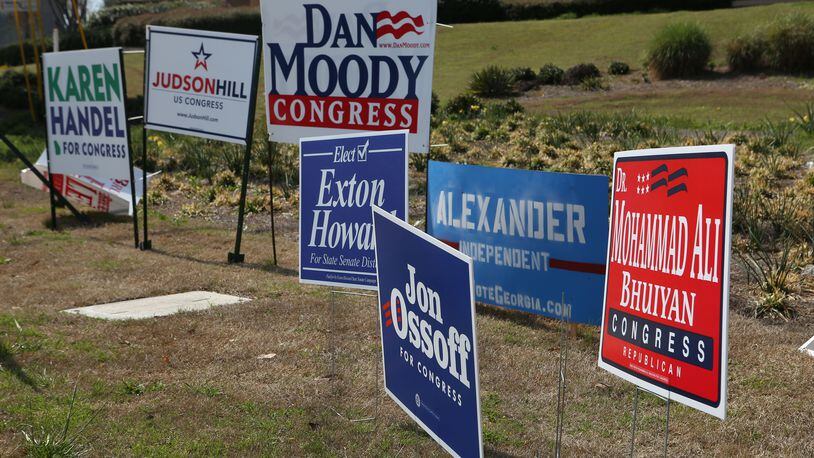 Tuesday’s results in a special congressional election in Kansas have Georgia Democrats looking for similarities and state Republicans looking for differences as next week’s special election in Georgia’s 6th Congressional District approaches. (HENRY TAYLOR / HENRY.TAYLOR@AJC.COM)