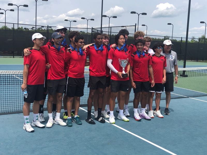 The GAC boys won the 2023 GHSA Class 5A championship at the Rome Tennis Center, March 13, 2023.