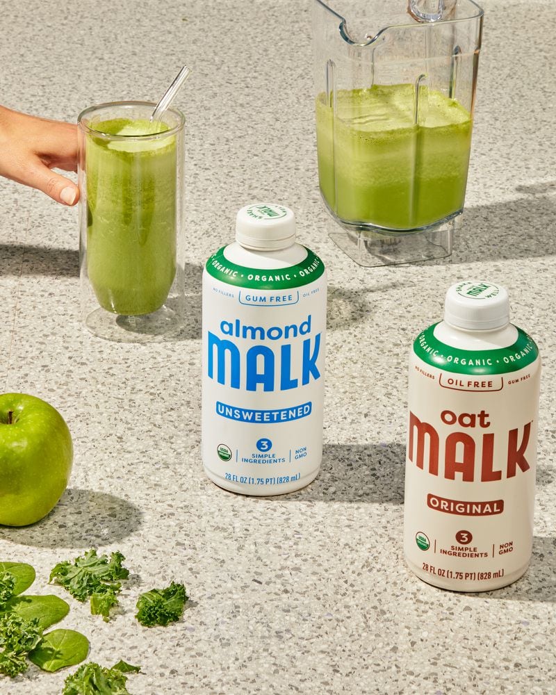 Plant-based milks from Malk Organics. Courtesy of Wonderkind