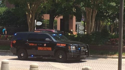 Several office buildings at an office park near the Cobb Galleria were under a “voluntary evacuation” Mon., June 13, 2016. (Credit: Channel 2 Action News)