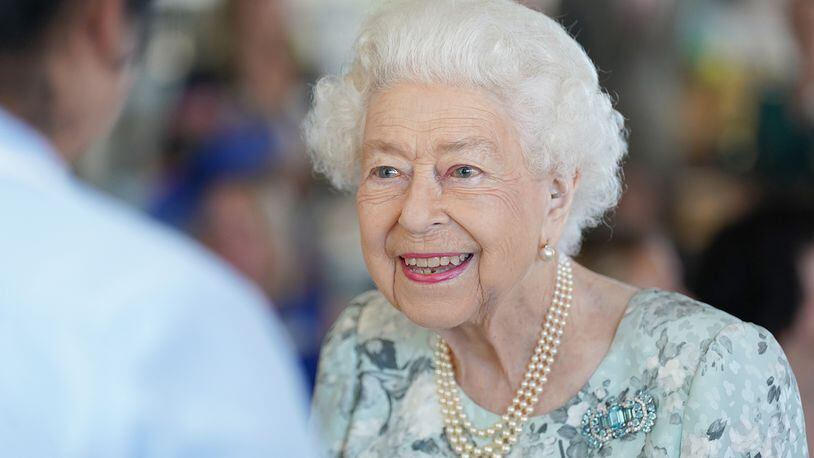 Queen Elizabeth II at the opening of a new building at the Thames Hospice in Maidenhead, United Kingdom, on July 15, 2022. (Pool/i-Images via ZUMA Press/TNS)