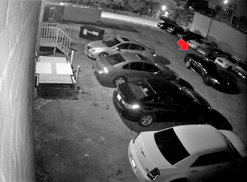 This is a photo of the dark-colored sedan Atlanta police are searching for. (Credit: Atlanta Police Department)