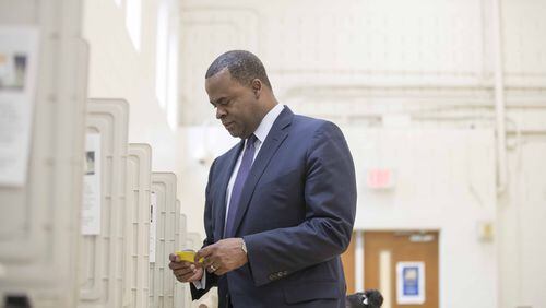 The Georgia State Election Board has asked the state Attorney General to investigate whether former Atlanta Mayor Kasim Reed violated the state election laws based on a video showing him soliciting votes near a polling place, according to a report by Channel 2 Action News on Friday. ALYSSA POINTER/ALYSSA.POINTER@AJC.COM
