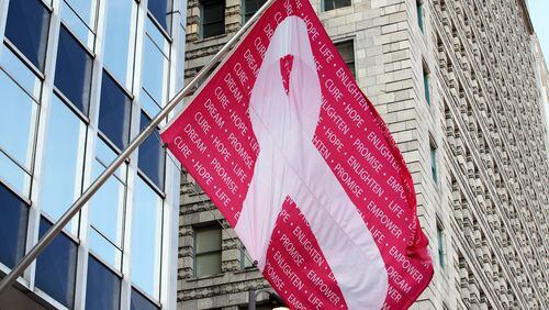 In honor of Breast Cancer Awareness Month, Peachtree Center is hosting a pink pumpkin patch for charity next week..  (Photo By Raymond Boyd/Getty Images)