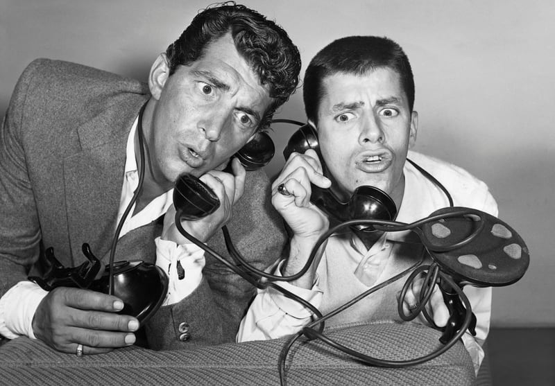 Dean Martin, left, and Jerry Lewis worked together as a successful comedy team on the radio and in movies for 10 years in the 1940s and 1950s before heading on to successful solo careers.