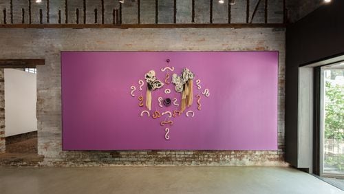 Zipporah Camille Thompson's "crown chakra" is one of the works in the group show "Is it not enough that i smile in the valleys?" (Photo by Take It Easy)