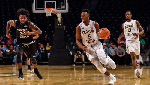Georgia Tech guard Josh Okogie is waiting to be cleared to play after a finger dislocation and infection.