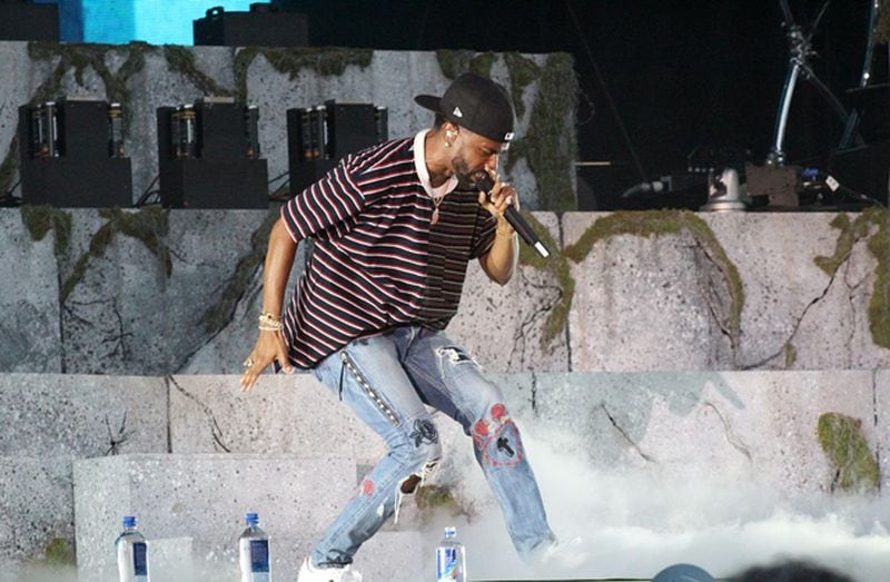  Big Sean's nimble rapping engaged the crowd. Photo: Melissa Ruggieri/AJC