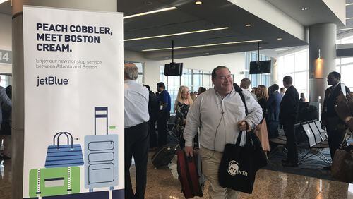 JetBlue launched service between Atlanta and Boston on Thursday. Kelly Yamanouchi/AJC