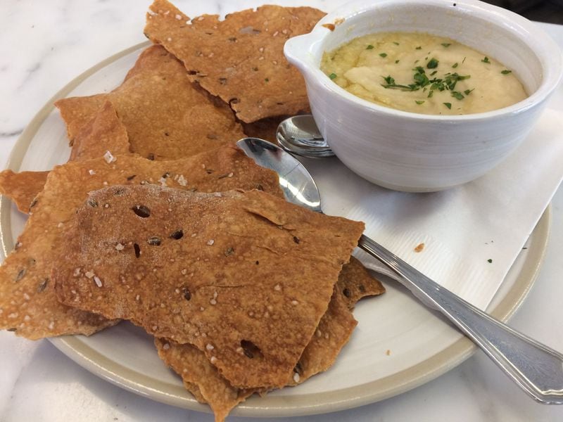 At Mourning Dove Cafe in Buckhead, you can nosh on white bean dip with terrific flatbread. CONTRIBUTED BY WENDELL BROCK