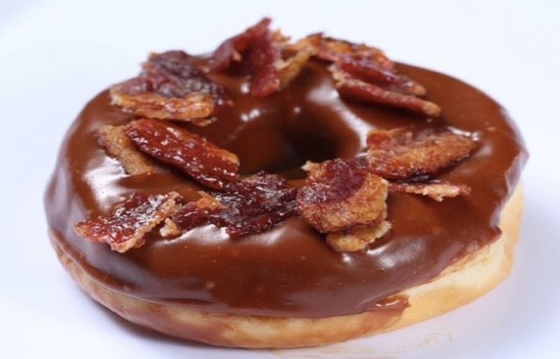 Bon Glaze offers beautiful and delicious treats like this Bacon Butterscotch yeast doughnut. CONTRIBUTED BY BON GLAZE
