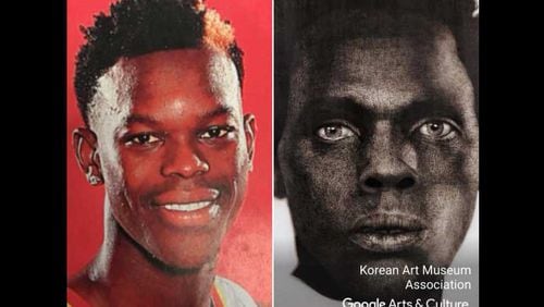 The Atlanta Hawks played with the Google Arts & Culture app.  Here is Dennis Schroder’s double.