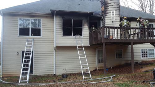 An adult died after being extricated from a fire at their Loganville home, Gwinnett County Emergency Services said.