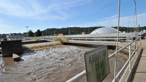 Picture shows Snapfinger Creek Advanced Wastewater Treatment Facility on Sept. 20, 2013. HYOSUB SHIN / HSHIN@AJC.COM