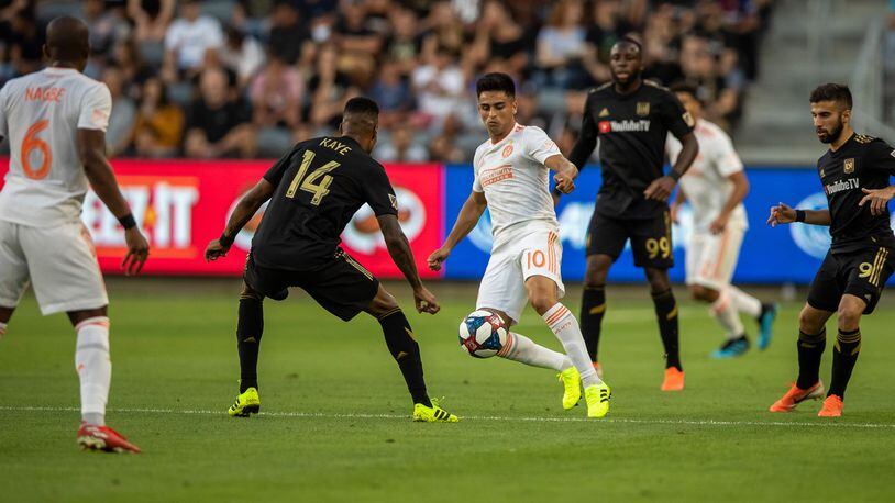 Images from the match between Atlanta United and LAFC at Banc of California Stadium in Los Angeles, California. (Photo by Eric Rossitch/Atlanta United)