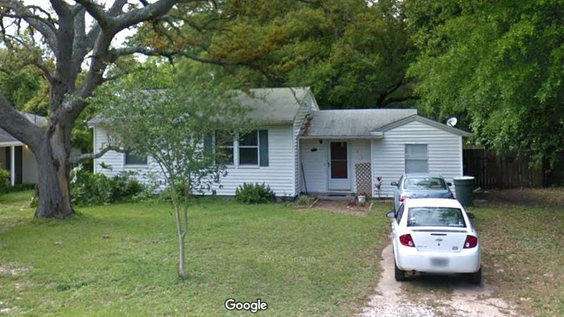 Pictured in a 2013 Street View image is the home on Betty Road in Pensacola, Fla., where authorities allege Andrew Bennett Ross-Celaius, 37, abused and tortured his girlfriend's 2-year-old daughter.
