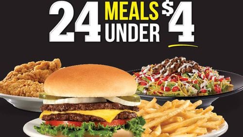 Hungry and on a budget? There are 24 meals under $4 available. Photo credit: Steak 'n Shake.