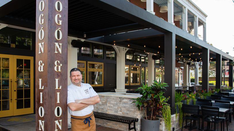 Julio Delgado opened Fogón and Lions in Alpharetta in May. (RYAN FLEISHER FOR THE ATLANTA JOURNAL-CONSTITUTION)