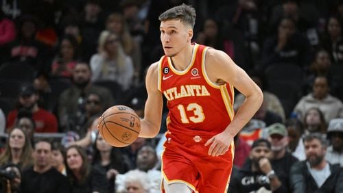 The Atlanta Hawks and Bogdan Bogdanovic agreed to a new deal, according to people familiar with the situation. The Hawks sharpshooter signed a four-year, $68 million contract extension. (Hyosub Shin file photo / Hyosub.Shin@ajc.com)