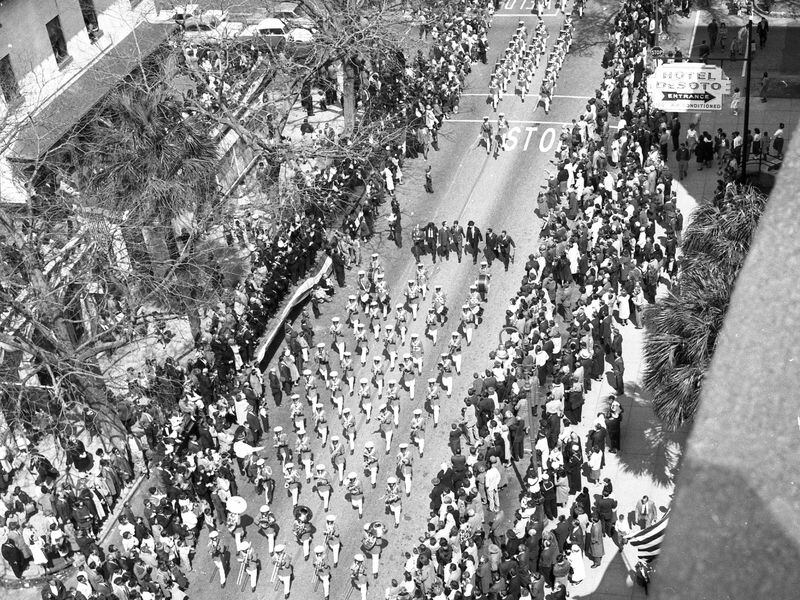This 1962 photo shows the St. Patrick's Day parade in Savannah. The city is planning a large celebration this year as it marks the 200th anniversary of parade.


