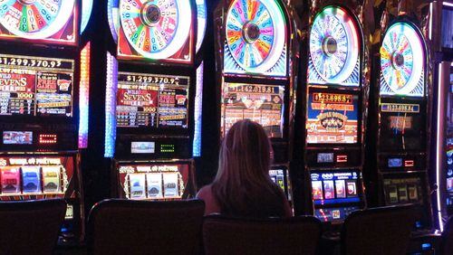 Slot machines at the Golden Nugget casino in Atlantic City, N.J. (AP Photo/Wayne Parry)