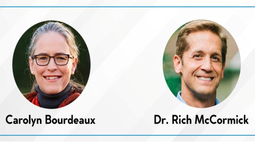 The Gwinnett Chamber will hold their next virtual Candidates Forum 5 to 6:30 p.m. Oct. 7 with the candidates for Georgia Congressional District 7, Carolyn Bourdeaux and Dr. Rich McCormick. (Courtesy Gwinnett Chamber)