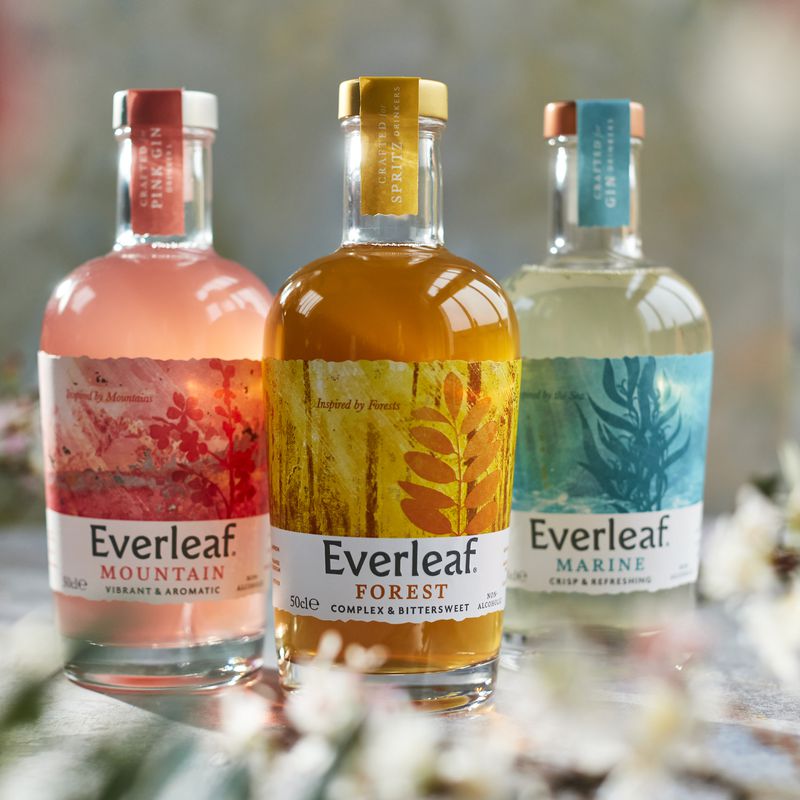 Everleaf's range of nonalcoholic aperitifs makes use of sustainably sourced botanicals. Courtesy of Everleaf