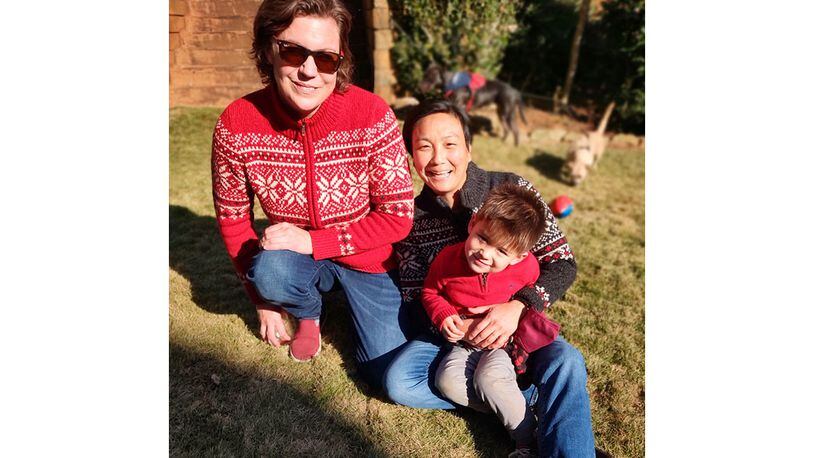 Emily (left) and Jen Chan with their son, Mik. 
Courtesy of JenChan's