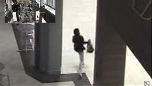 Dunwoody police are searching for a man accused of snatching purses at Perimeter Mall.
