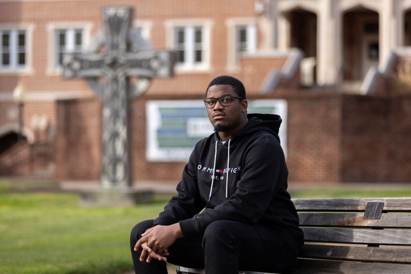 Kamari McHenry poses for a portrait at Columbia Theological Seminary in Decatur on Wednesday, December 13, 2023. (Arvin Temkar / arvin.temkar@ajc.com)