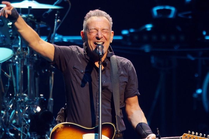 The Boss performs "No Surrender" to open the show when 
Bruce Springsteen & the E Street Band rocked sold-out State Farm Arena on Friday, February 3, 2023. (Photo: Robb Cohen for The Atlanta Journal-Constitution)