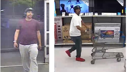 Gwinnett County police are trying to identify this man, who they believe broke into a car, stole a credit card and used the card for a "shopping spree."