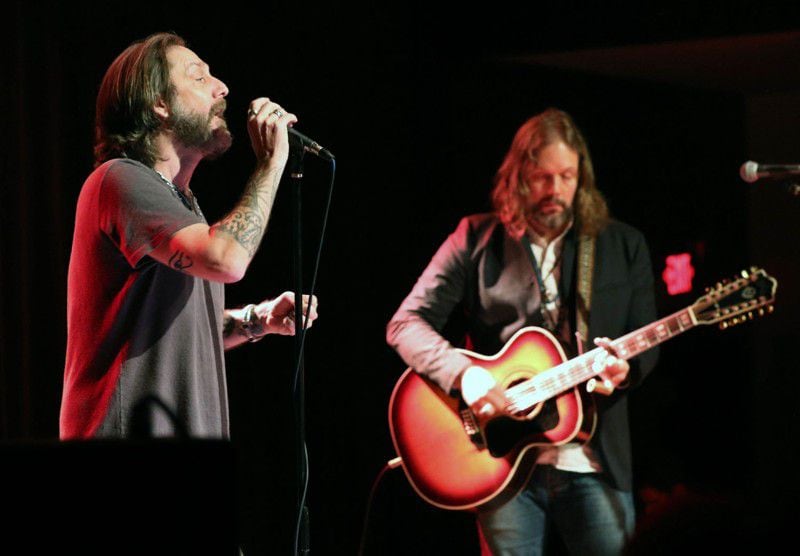 Chris (left) and Rich Robinson of The Black Crowes performed an acoustic set as the Brothers of a Feather on Sunday, February 23, 2020, at sold out Terminal West