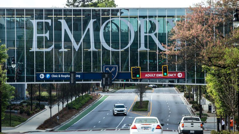 Emory University Hospital accepts donations of gloves and masks Monday, March 30, 2020.  (Jenni Girtman for the Atlanta Journal-Constitution)