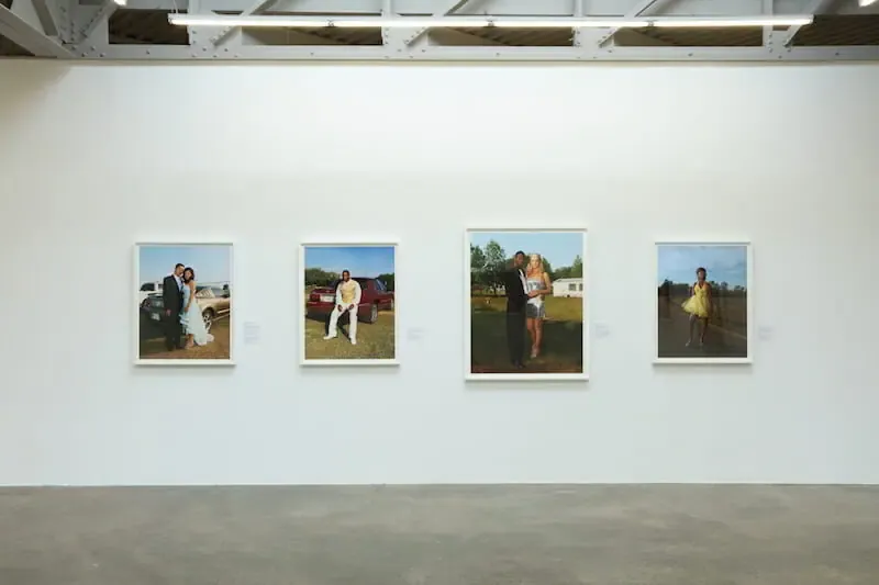 Four of Gillian Laub’s photographs at Atlanta Contemporary / Photo by Mike Jensen