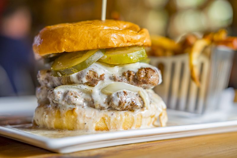 Burgers are on the menu at Halcyon in Forsyth County.