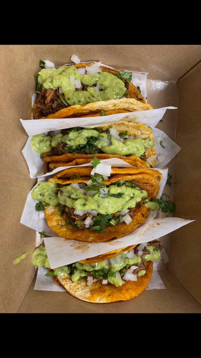 Birria tacos from DMT Tacos. (Courtesy of DMT Tacos)