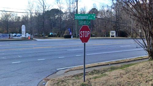 One project approved by Gwinnett Commissioners includes adding sidewalks, curb and gutter along the east side of Holcomb Bridge Road from Peachtree Corners Circle to Smithpointe Drive. (Google Maps)
