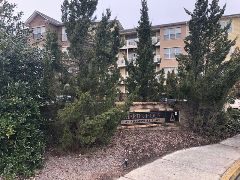 A woman’s body was found a few feet from Atlanta Heights Charter School and behind the Martin House at Adamsville Place senior living community. (Credit: Channel 2 Action News)