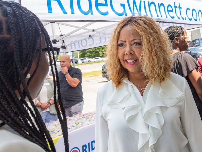 Democratic U.S. Rep. Lucy McBath said last month that she would run this year in the 6th Congressional District after the Republican-led General Assembly redrew her 7th District to make it more GOP-friendly. (Jenni Girtman for The Atlanta Journal-Constitution)