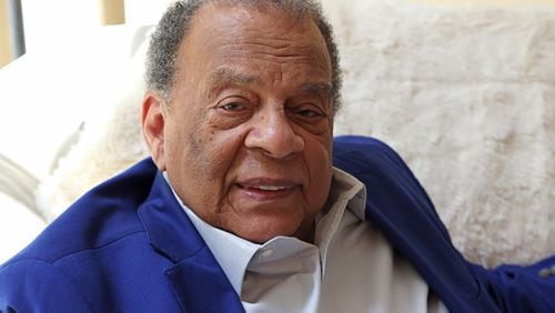 06-03-2021 Atlanta, Ga Ambassador Andrew Young in his home after talking about the 25th anniversary of the 1996 Atlanta Olympics. (Tyson Horne/tyson.horne@ajc.com)
