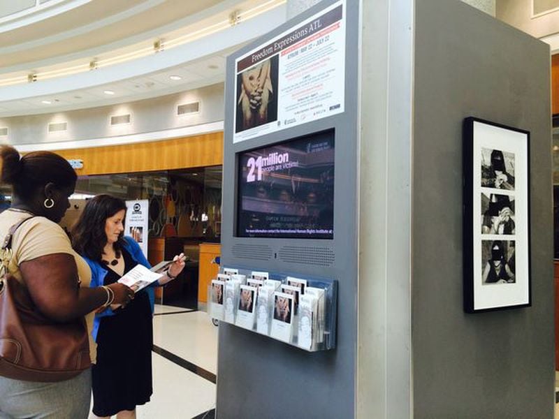 Freedom Expressions ATL exhibit on human trafficking at Hartsfield-Jackson earlier this year