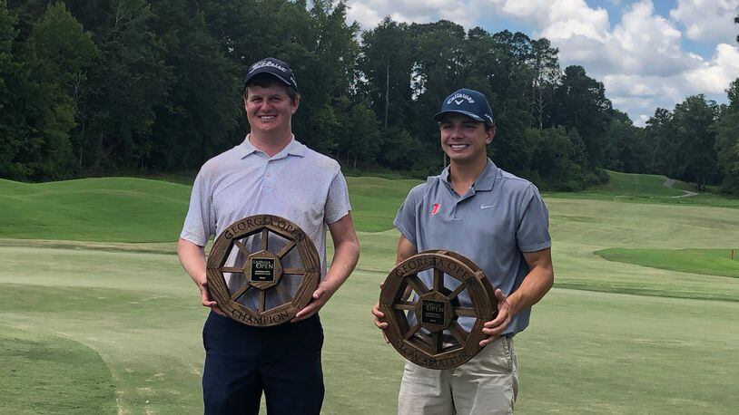 Austin Morrison (left) won the 71st Georgia Open at Jennings Mill Country Club. Jackson Buchanan (right) was low amateur and tied for third.