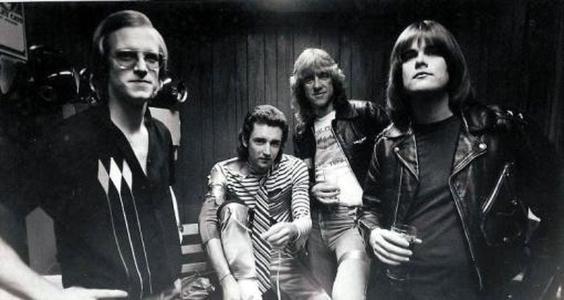 Atlanta band The Brains, shown in the '80s, are (from left) Tom Gray, Rick Price, Bryan Smithwick and Charles Wolff.