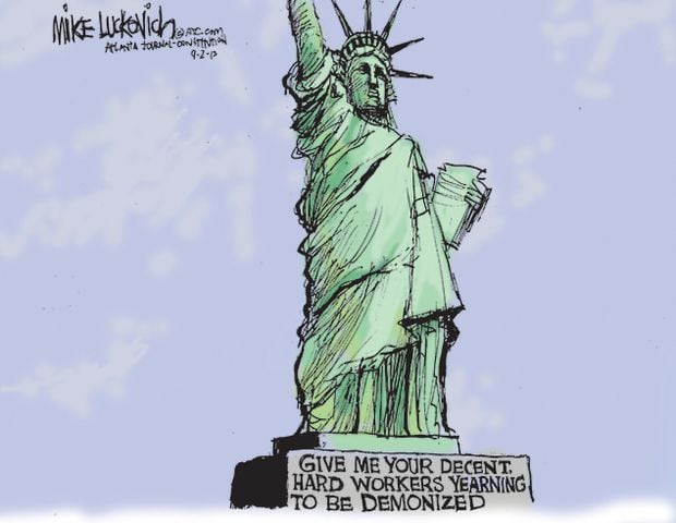 Mike Luckovich: Revised Liberty
